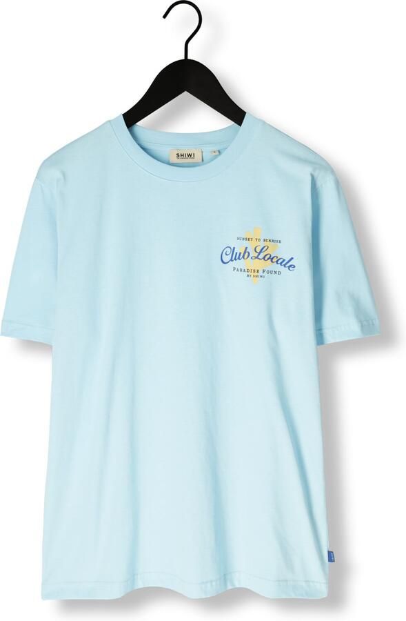 SHIWI Heren Polo's & T-shirts Men Liam Regular T-shirt Paradise Blauw - Foto 3