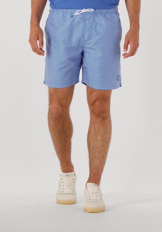 SHIWI Heren Zwembroeken Men Mike Swim Shorts 7 Inch Geo Tile Blauw - Foto 4