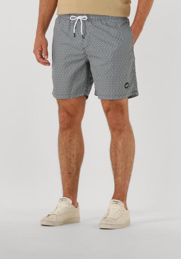 SHIWI Heren Zwembroeken Men Mike Swim Shorts 7 Inch Geo Tile Groen - Foto 4