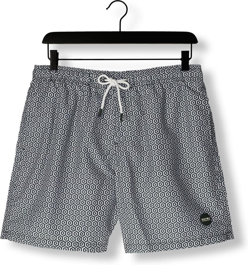 SHIWI Heren Zwembroeken Men Mike Swim Shorts 7 Inch Geo Tile Groen