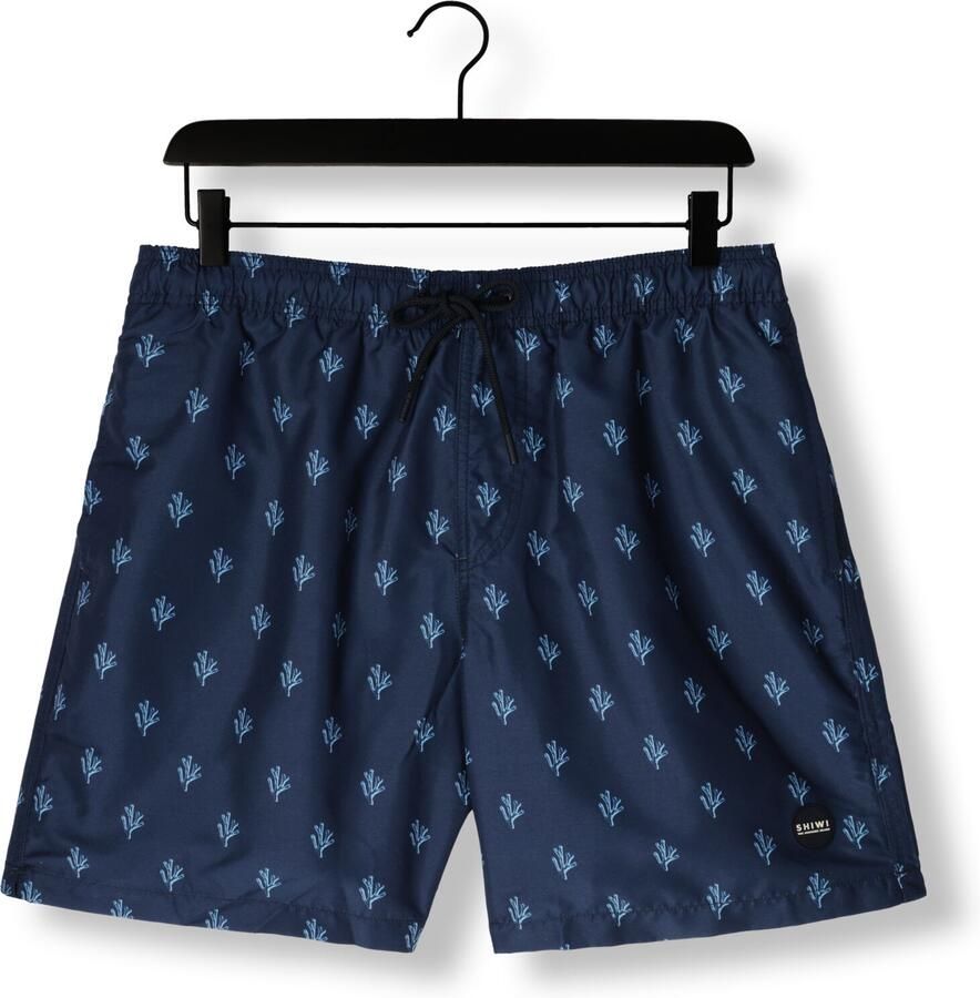 SHIWI Heren Zwembroeken Men Mike Swim Shorts 7 Inch Sketched Coral Donkerblauw