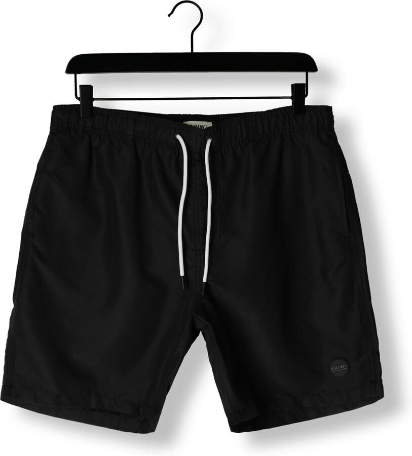 SHIWI Heren Zwembroeken Men Mike Swim Shorts 7 Inch Solid Zwart