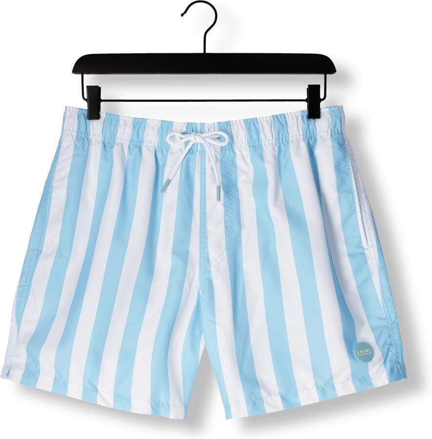SHIWI Heren Zwembroeken Men Swimshort Broad Stripe Lichtblauw