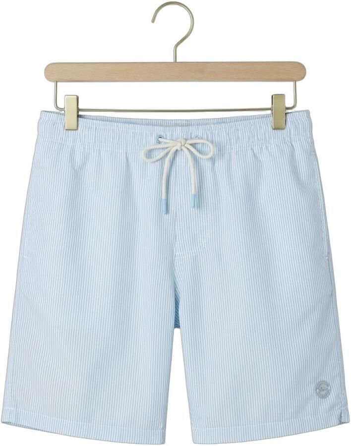 SHIWI Heren Zwembroeken Mike Swim Shorts 7 Inch Fine Stripe Lichtblauw - Foto 2