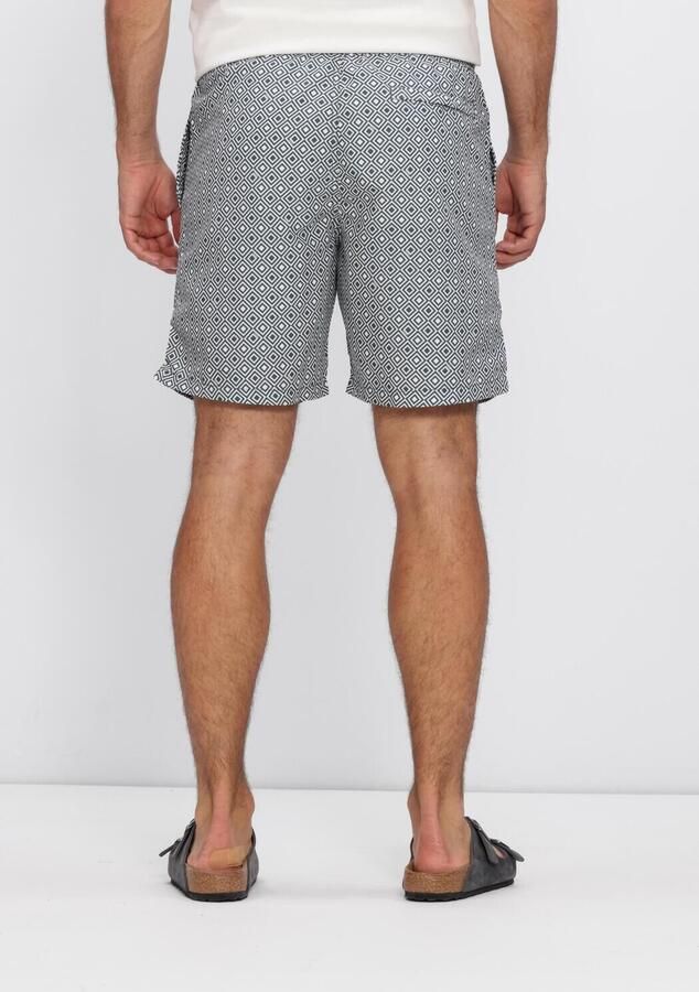 SHIWI Heren Zwembroeken Mike Swim Shorts 7 Inch Geo Square Donkergrijs - Foto 3