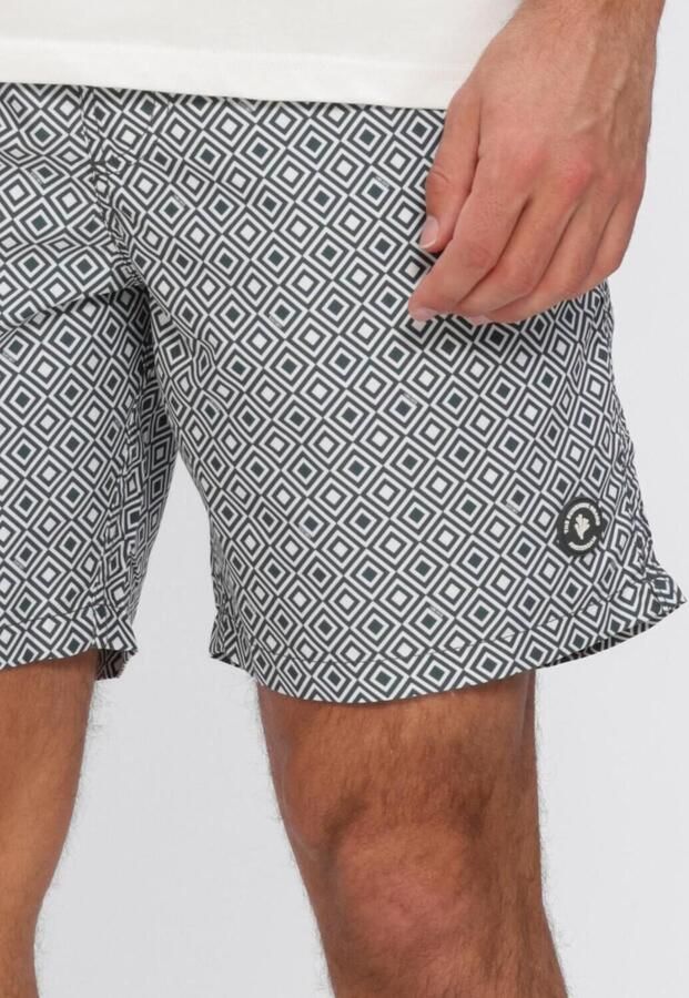 SHIWI Heren Zwembroeken Mike Swim Shorts 7 Inch Geo Square Donkergrijs - Foto 4