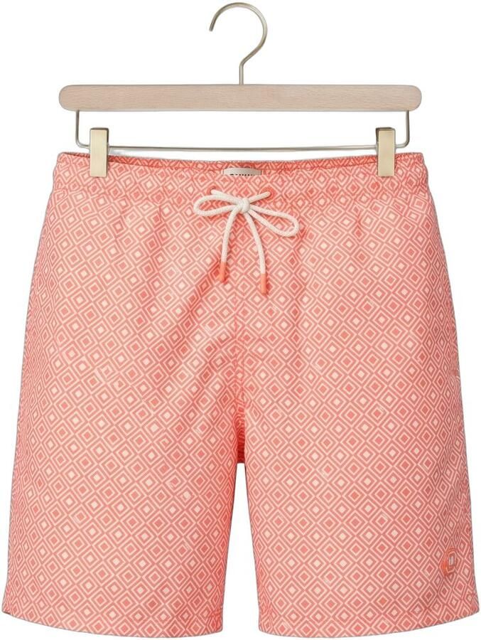 SHIWI Heren Zwembroeken Mike Swim Shorts 7 Inch Geo Square Oranje - Foto 2