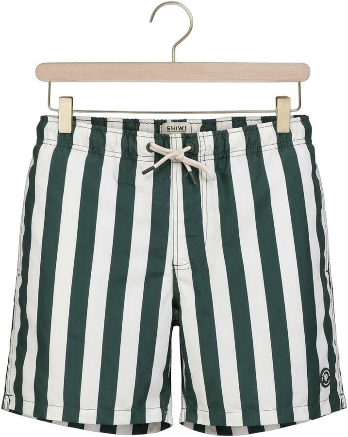 SHIWI Heren Zwembroeken Swimshort Broad Stripe Groen - Foto 2
