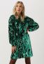 Silvian Heach Pailletten jurk met dierenprint Masaharu groen - Thumbnail 1