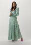 Silvian Heach Long Floral Fantasy Dress With Contrasting Edges Groen Dames - Thumbnail 1