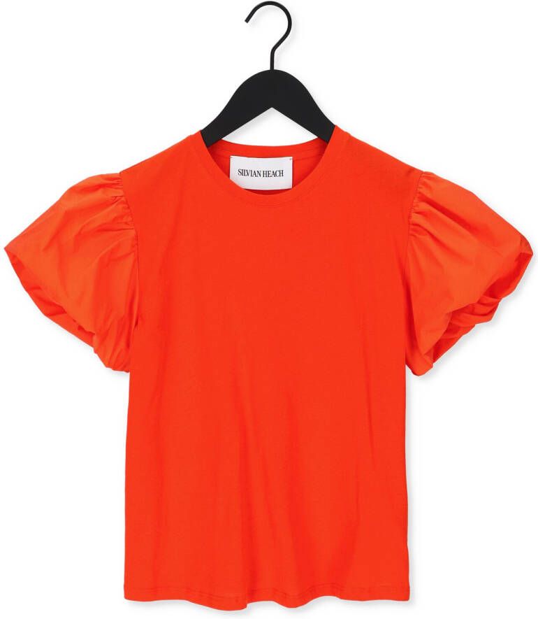 Silvian Heach Oranje T-shirt T-shirt Kunapi
