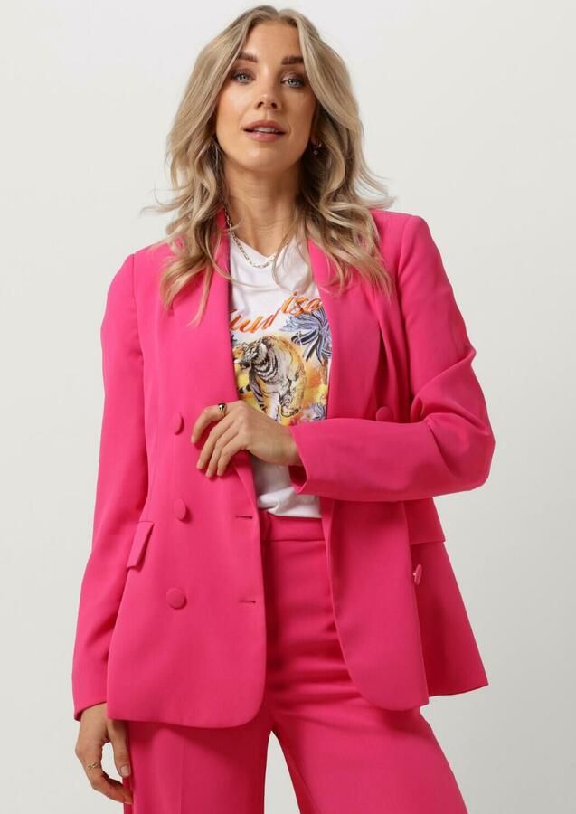 Silvian Heach Getailleerde Dubbelrij Blazer Pink Dames - Foto 4