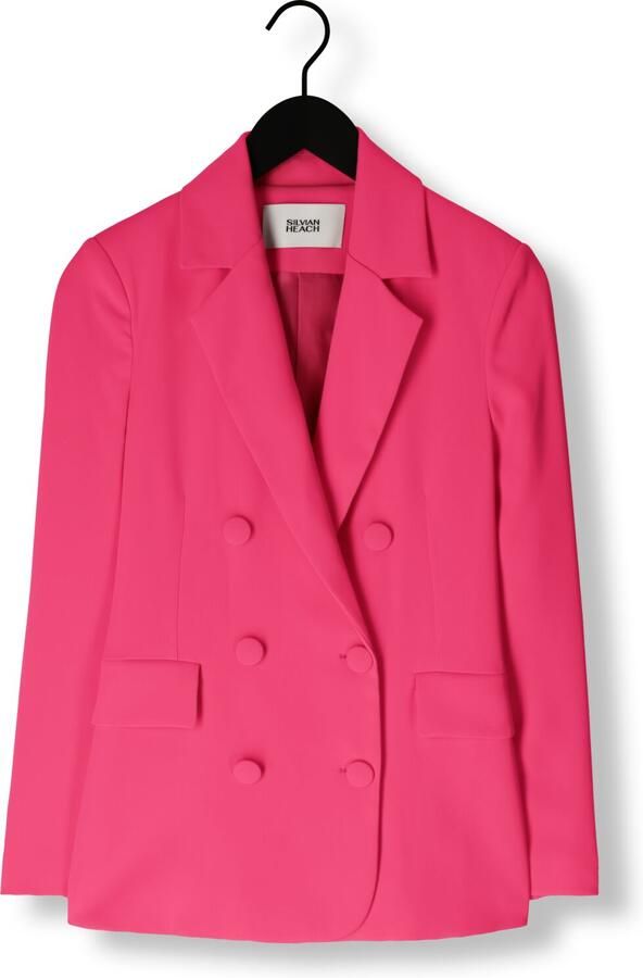 Silvian Heach Getailleerde Dubbelrij Blazer Pink Dames - Foto 3