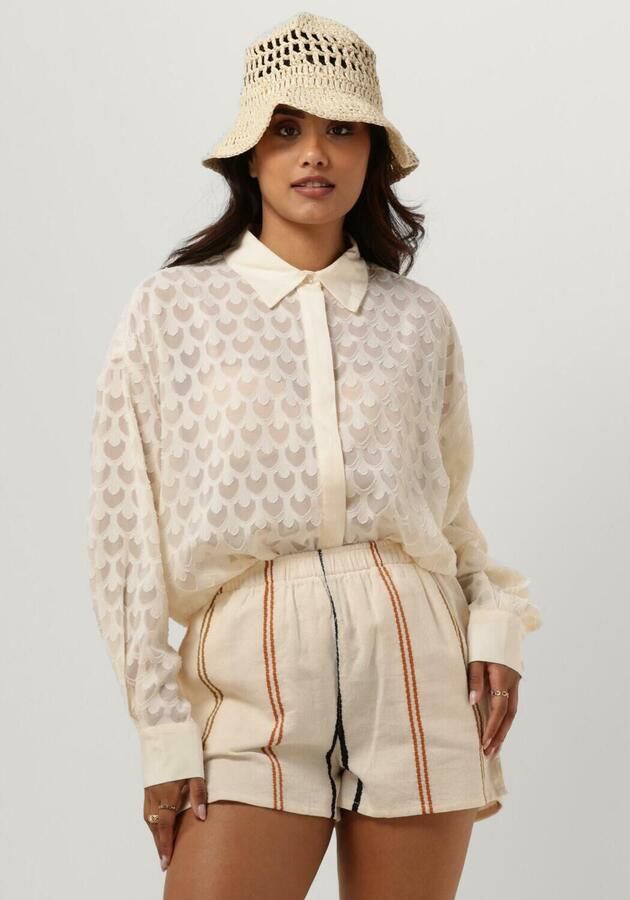 Silvian Heach Transparante jacquard blouse Sienna natural - Foto 4