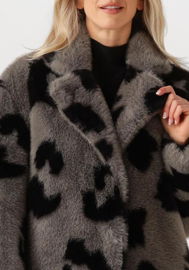 SILVIAN HEACH Dames Jassen Long Furr Coat Lemos Grijs - Foto 2
