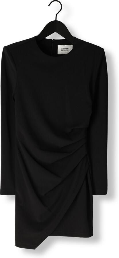 Silvian Heach Zwarte Mini Jurk met Plooien Black Dames - Foto 3