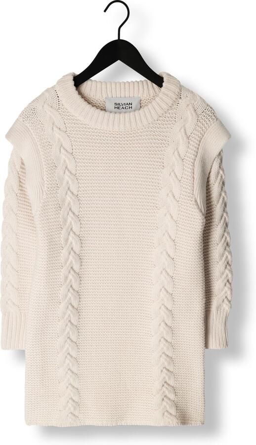 Silvian Heach Gebreide jurk met ronde hals en lange mouwen White Dames - Foto 3