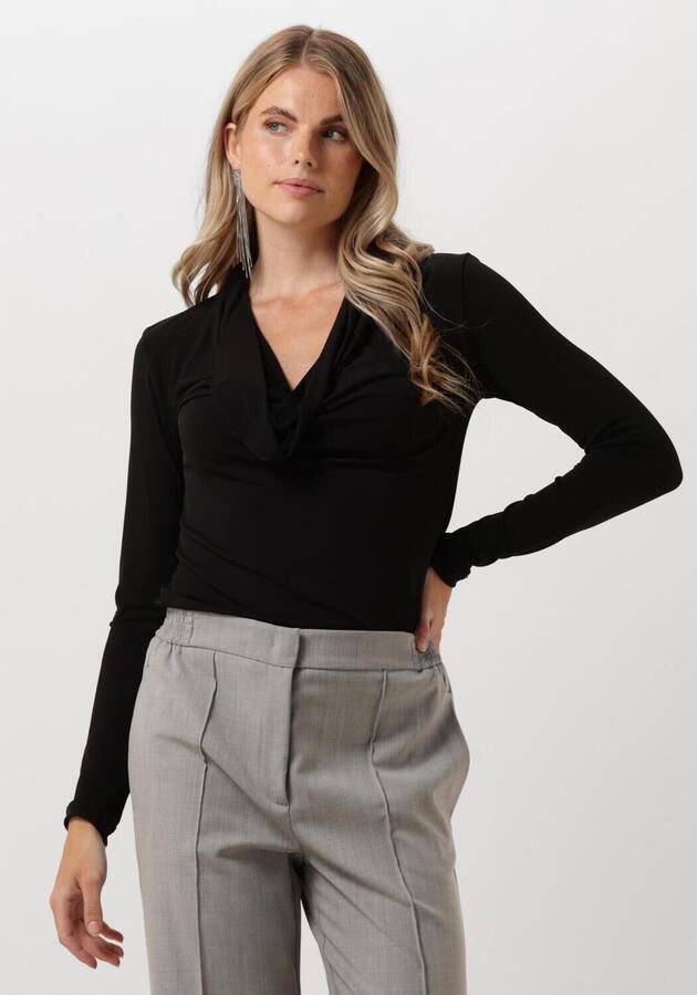 Silvian Heach Diepe V-hals Lange Mouw Top Black Dames - Foto 4