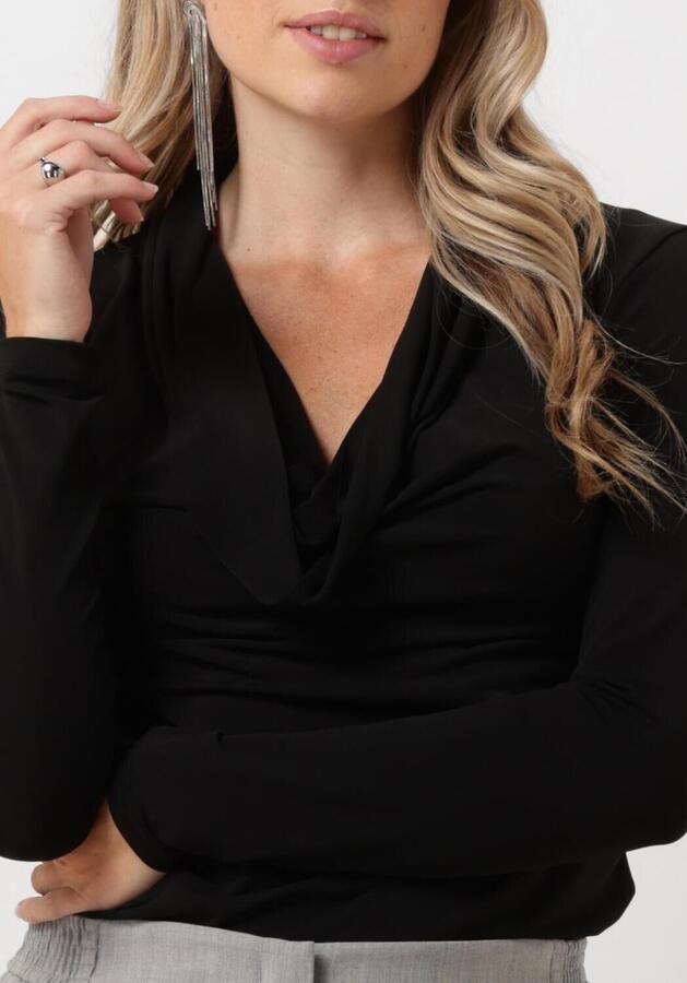 Silvian Heach Diepe V-hals Lange Mouw Top Black Dames - Foto 2