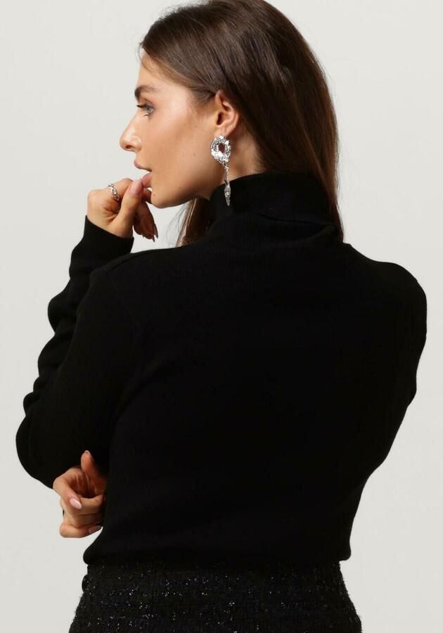 Silvian Heach Basic T-Shirt met Lange Mouwen White Black Dames