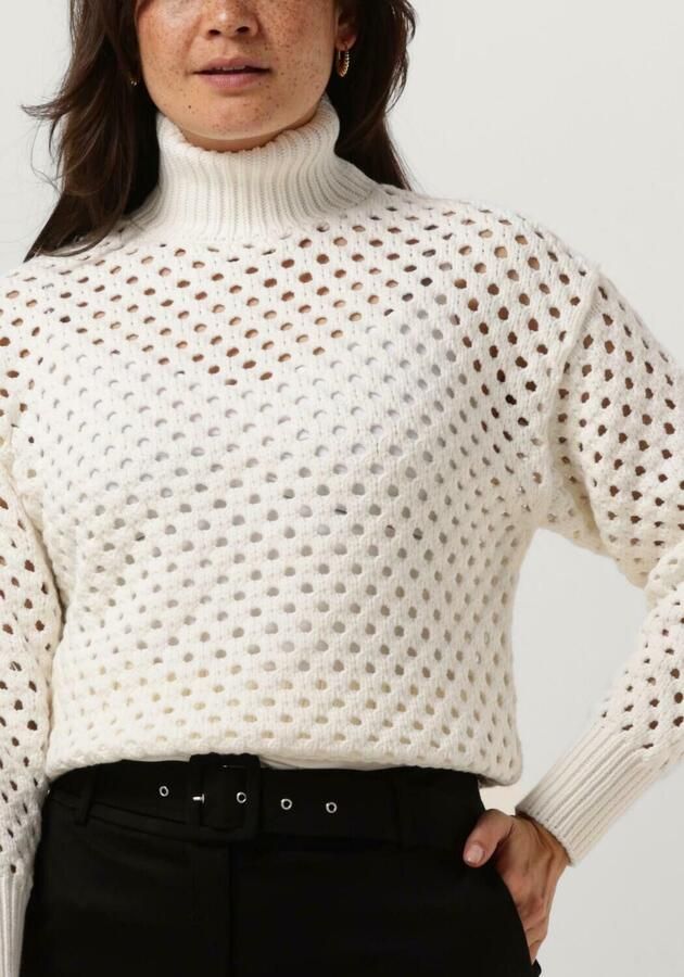 Silvian Heach Perforated Gebreide Trui met Ronde Hals White Dames - Foto 2