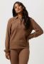 SIMPLE Dames Blouses Paula Jer-org-cot-22-3 Bruin - Thumbnail 1
