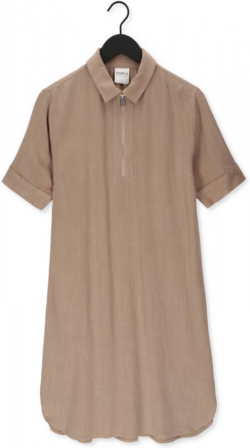 Simple Geweven Jurk Uvi Struc Beige Mini Beige Dames