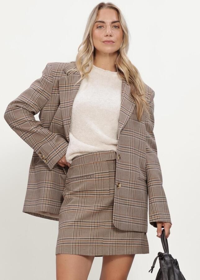 SIMPLE Dames Blazers Wv-pl-ac-check-26-3 Beige