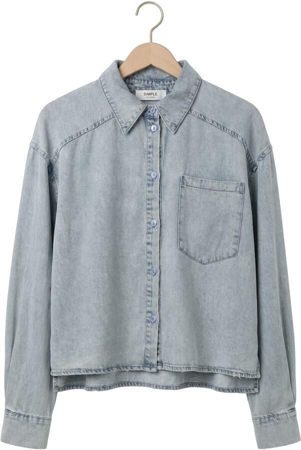 SIMPLE Dames Blouses Blouse Lichtblauw - Foto 4