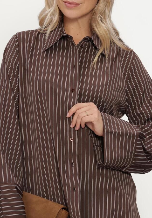 SIMPLE Dames Blouses Wv-cott-pl-pin-26-3 Bruin - Foto 4