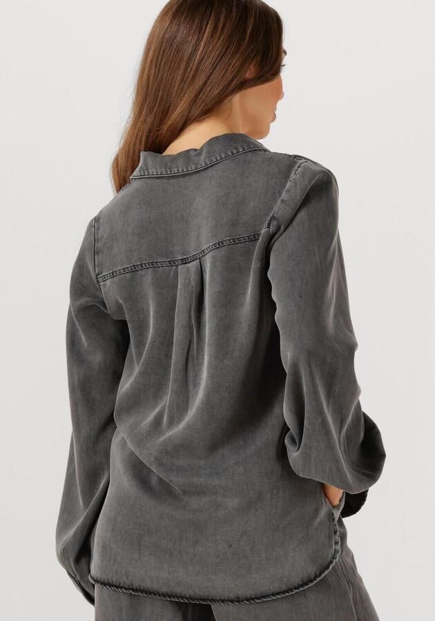 SIMPLE Dames Blouses Wv-tencel-twill-25-3 Donkergrijs - Foto 2
