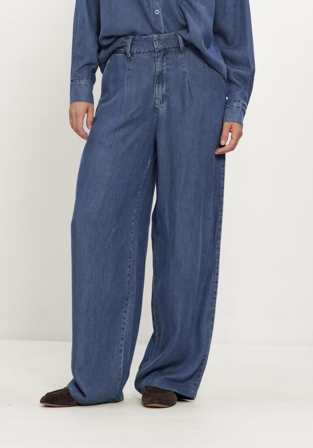 SIMPLE Dames Broeken Wv-hvy-tencel-26-3 Blauw