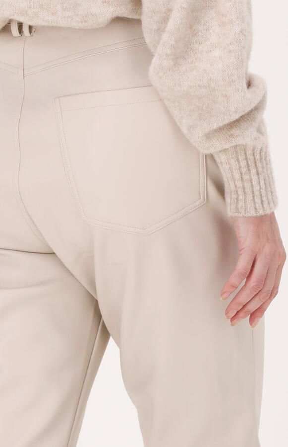 Simple Lena Beige Straight Leg Jeans Beige Dames