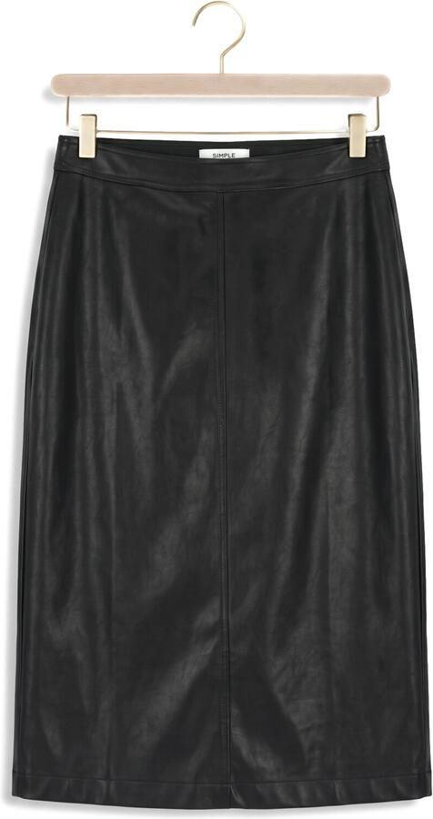 SIMPLE Dames Rokken Jer-pu-vis-26-3 Zwart - Foto 4