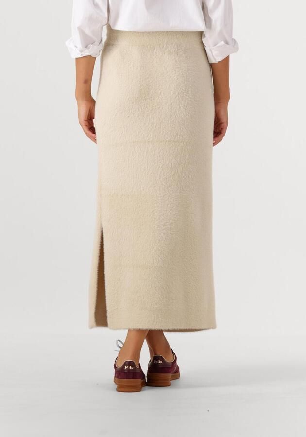 SIMPLE Dames Rokken Knit-feather-met-25-3 Ecru