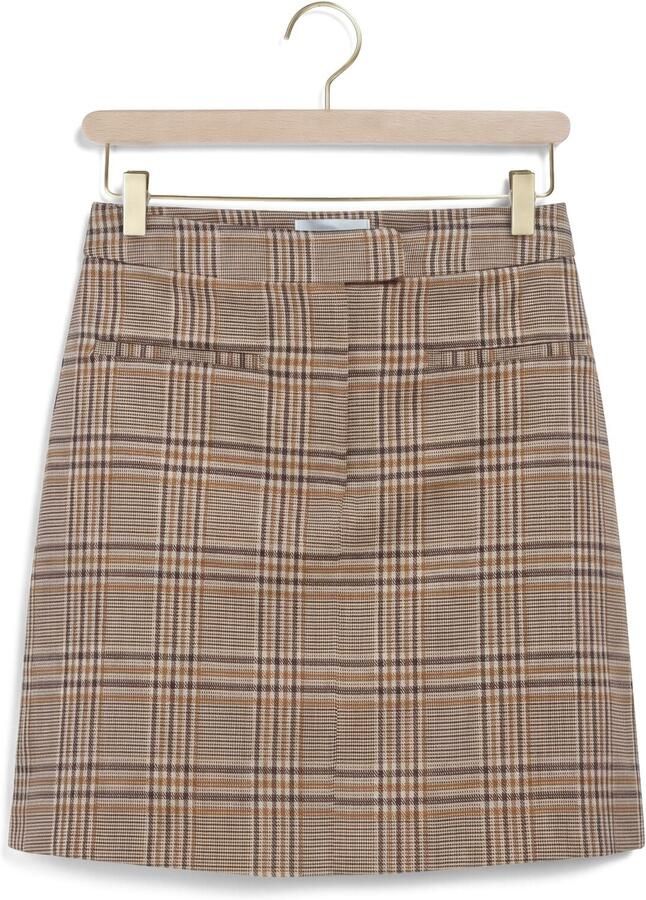 SIMPLE Dames Rokken Wv-pl-ac-check-26-3 Beige - Foto 2