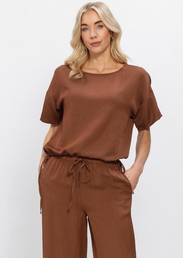 SIMPLE Dames Tops & T-shirts Short Sleeve Top Bruin