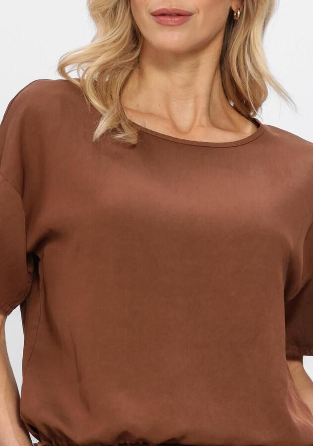SIMPLE Dames Tops & T-shirts Short Sleeve Top Bruin - Foto 2