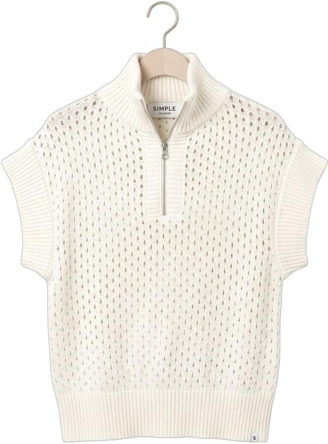SIMPLE Dames Tops & T-shirts Short Sleeve Top Creme - Foto 2