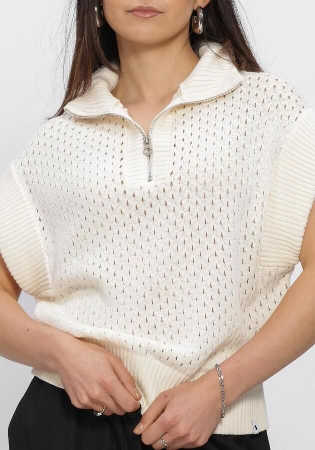 SIMPLE Dames Tops & T-shirts Short Sleeve Top Creme - Foto 4