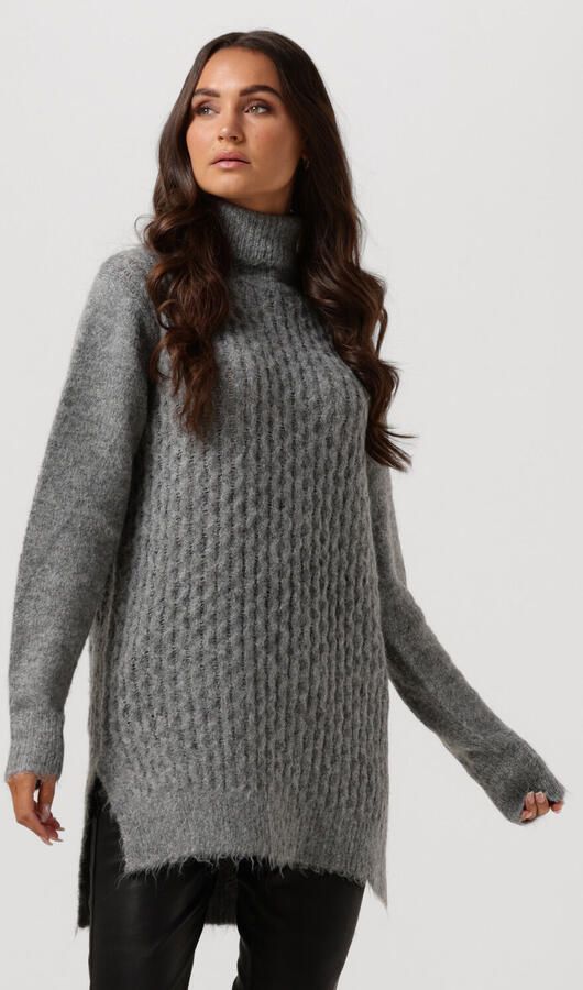 SIMPLE Dames Truien & Vesten Gio Knit-rec-pes-mer-22-3 Grijs - Foto 4