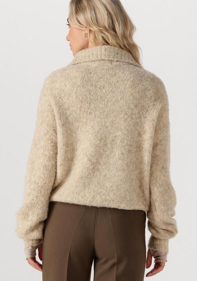 SIMPLE Dames Truien & Vesten Knit-boucle-25-3 Beige