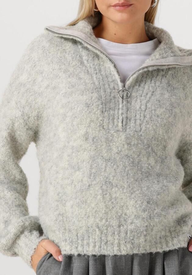 SIMPLE Dames Truien & Vesten Knit-boucle-25-3 Lichtgrijs