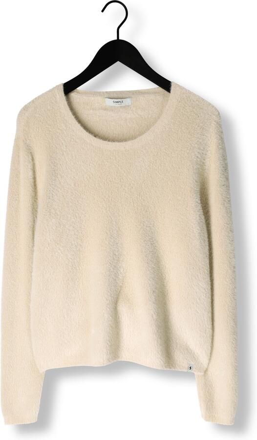 SIMPLE Dames Truien & Vesten Knit-feather-met-25-3 Ecru - Foto 3