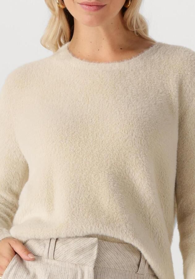 SIMPLE Dames Truien & Vesten Knit-feather-met-25-3 Ecru