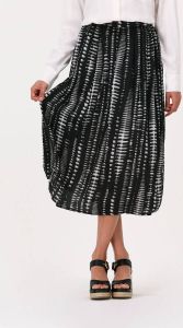 Simple Zwarte Midirok Woven Skirt