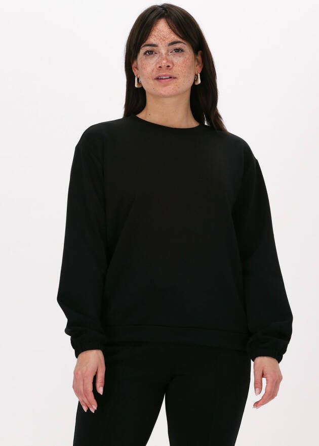 SIMPLE Dames Truien & Vesten Jersey Sweater Ewen Scuba Zwart