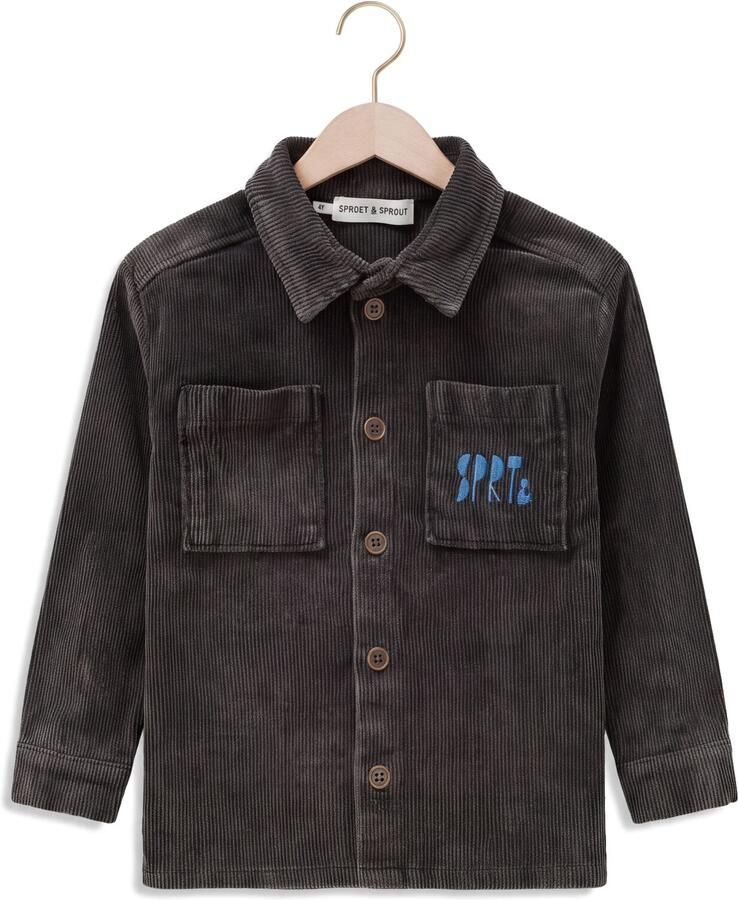 SPROET & SPROUT Jongens Overhemden Corduroy Shirt Jacket Zwart