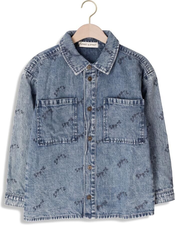 SPROET & SPROUT Jongens Overhemden Denim Shirt Jacket Lichtblauw