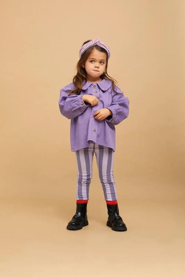 Sproet & Sprout Jongens Broeken Legging Purple Stripe Paars - Foto 2